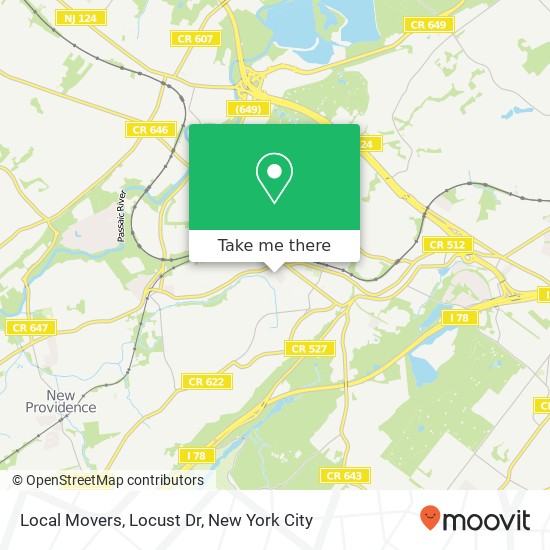 Local Movers, Locust Dr map