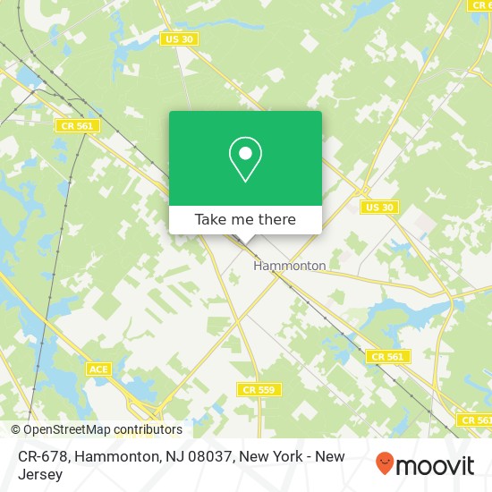 CR-678, Hammonton, NJ 08037 map