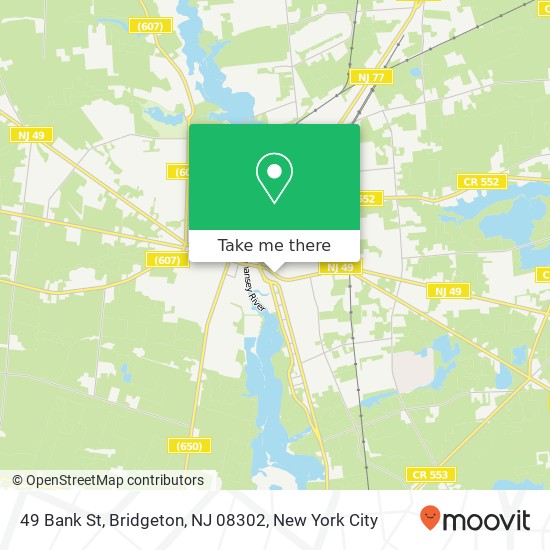 Mapa de 49 Bank St, Bridgeton, NJ 08302