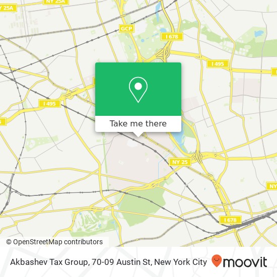 Akbashev Tax Group, 70-09 Austin St map