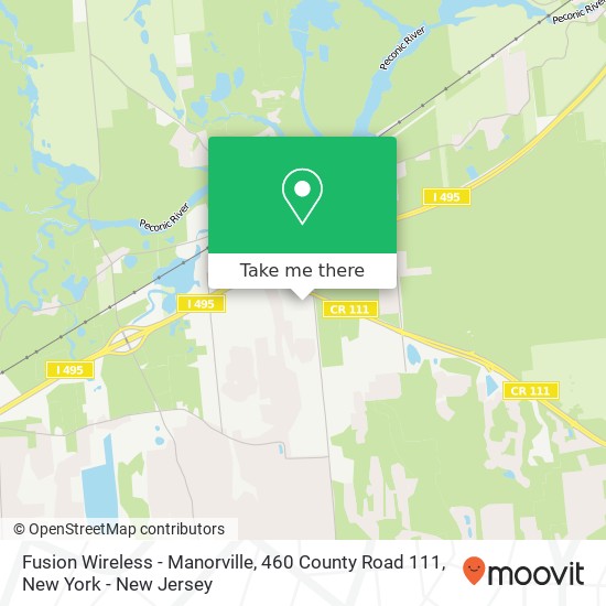 Mapa de Fusion Wireless - Manorville, 460 County Road 111