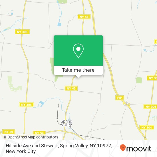 Mapa de Hillside Ave and Stewart, Spring Valley, NY 10977