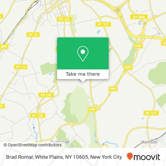 Mapa de Brad Romar, White Plains, NY 10605