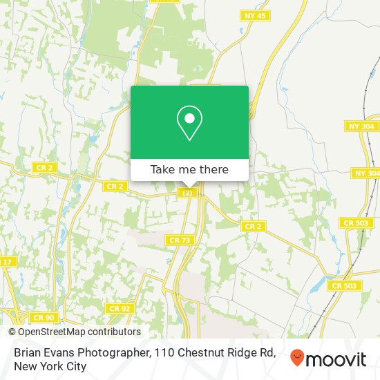 Mapa de Brian Evans Photographer, 110 Chestnut Ridge Rd