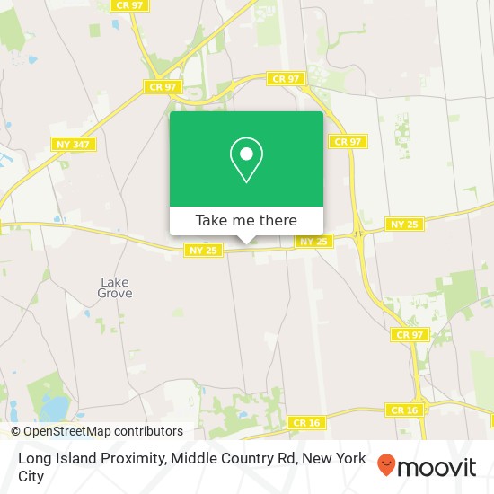 Long Island Proximity, Middle Country Rd map