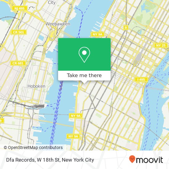 Dfa Records, W 18th St map