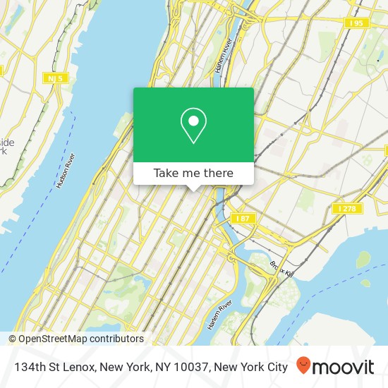 134th St Lenox, New York, NY 10037 map