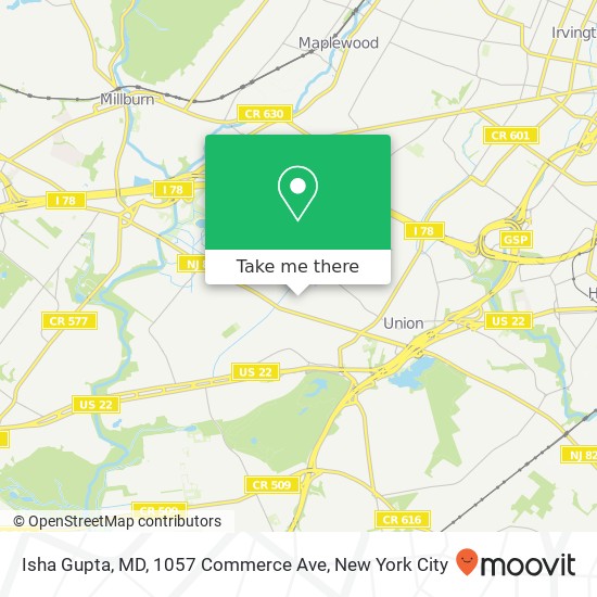 Isha Gupta, MD, 1057 Commerce Ave map