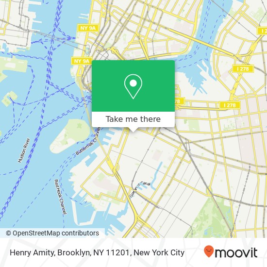 Mapa de Henry Amity, Brooklyn, NY 11201