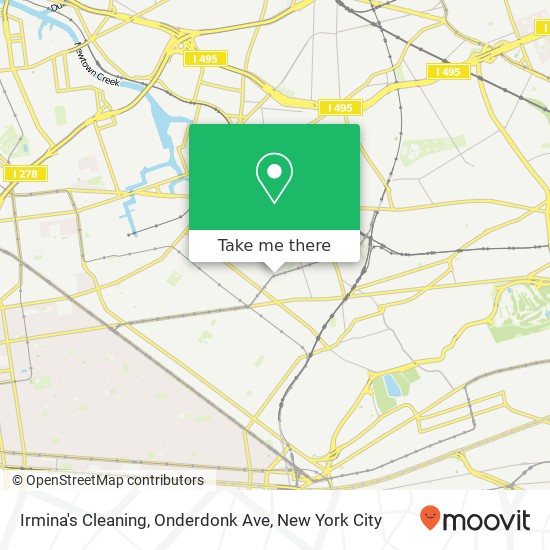 Mapa de Irmina's Cleaning, Onderdonk Ave