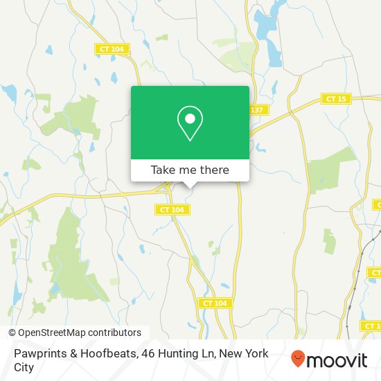 Mapa de Pawprints & Hoofbeats, 46 Hunting Ln