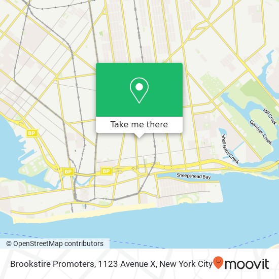 Mapa de Brookstire Promoters, 1123 Avenue X