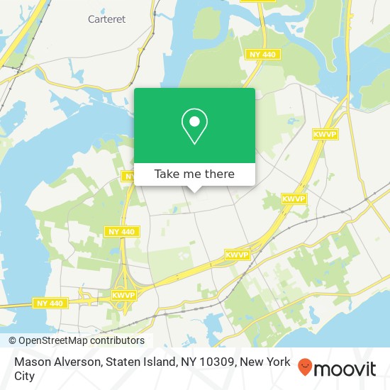Mapa de Mason Alverson, Staten Island, NY 10309