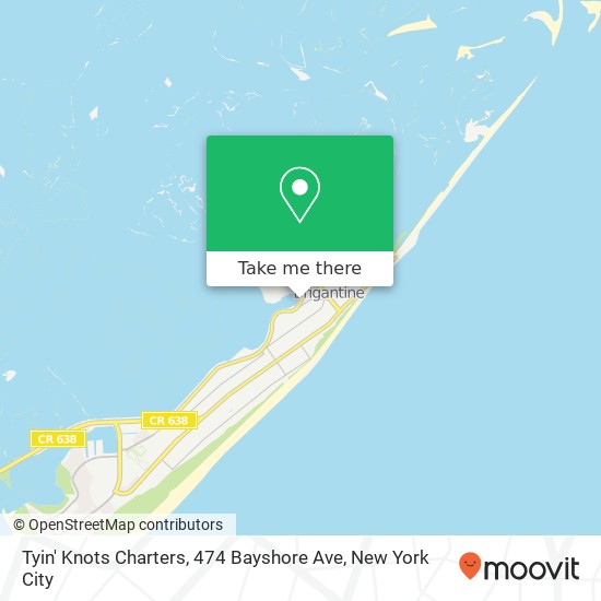 Mapa de Tyin' Knots Charters, 474 Bayshore Ave