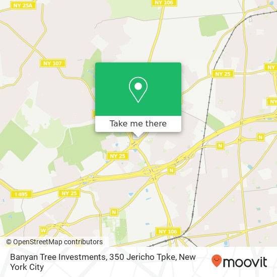 Banyan Tree Investments, 350 Jericho Tpke map