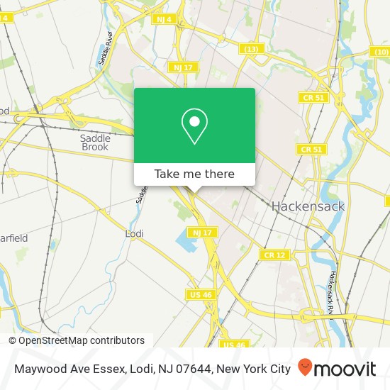 Mapa de Maywood Ave Essex, Lodi, NJ 07644