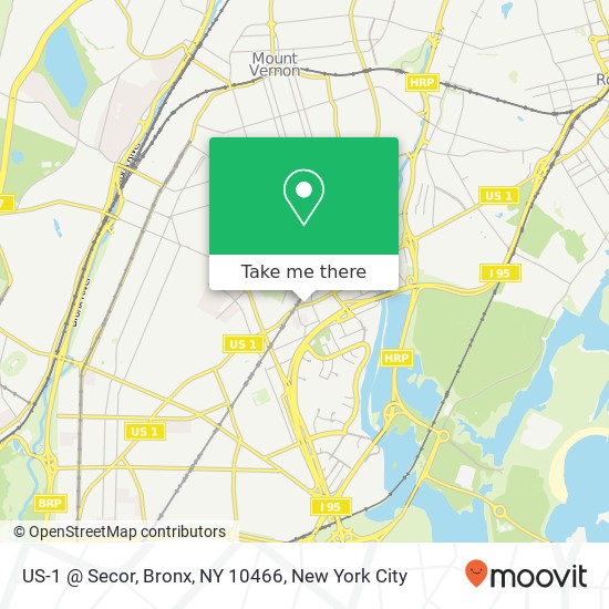 US-1 @ Secor, Bronx, NY 10466 map