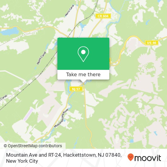 Mountain Ave and RT-24, Hackettstown, NJ 07840 map