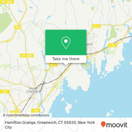 Mapa de Hamilton Grange, Greenwich, CT 06830