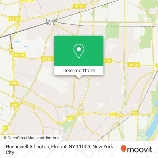 Mapa de Hunnewell Arlington, Elmont, NY 11003