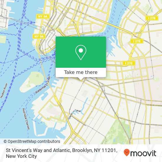 Mapa de St Vincent's Way and Atlantic, Brooklyn, NY 11201