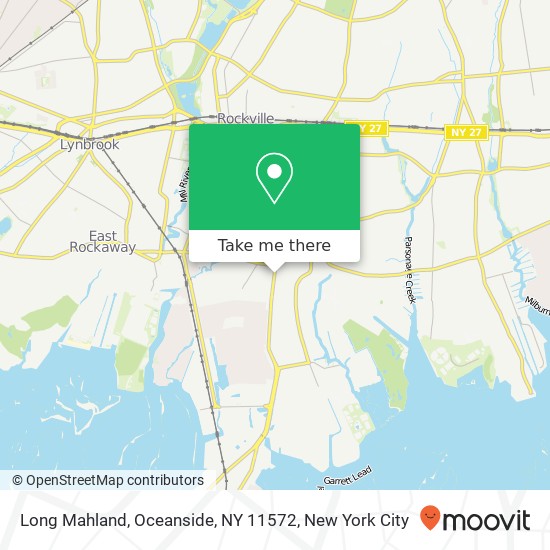 Mapa de Long Mahland, Oceanside, NY 11572
