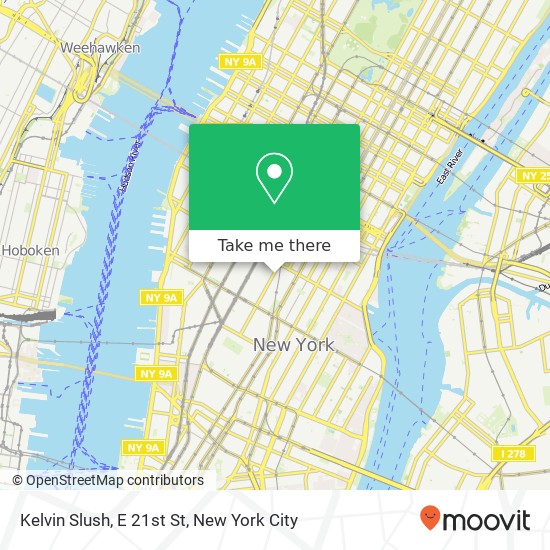 Kelvin Slush, E 21st St map