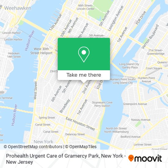 Prohealth Urgent Care of Gramercy Park map