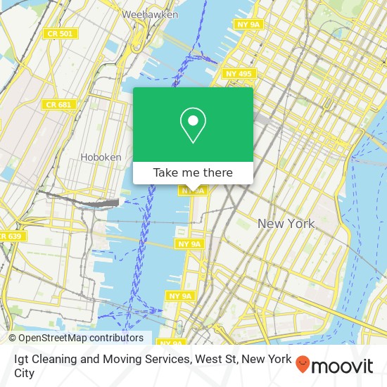 Mapa de Igt Cleaning and Moving Services, West St