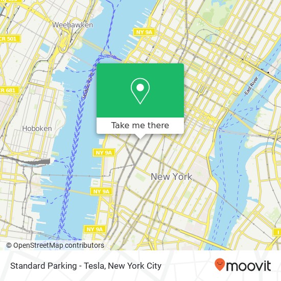 Mapa de Standard Parking - Tesla