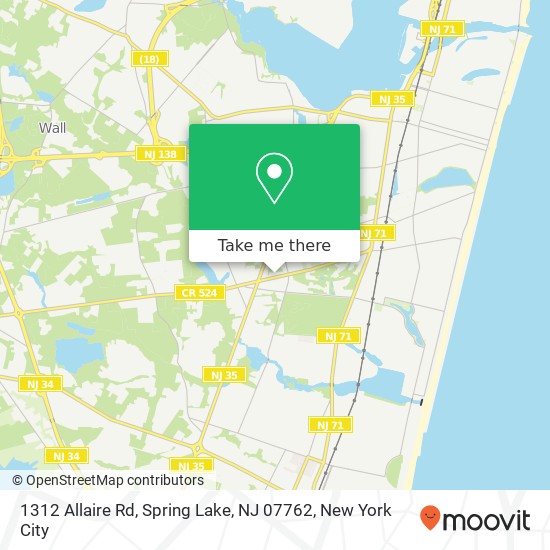 Mapa de 1312 Allaire Rd, Spring Lake, NJ 07762