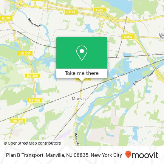 Plan B Transport, Manville, NJ 08835 map