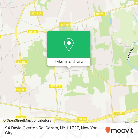 94 David Overton Rd, Coram, NY 11727 map