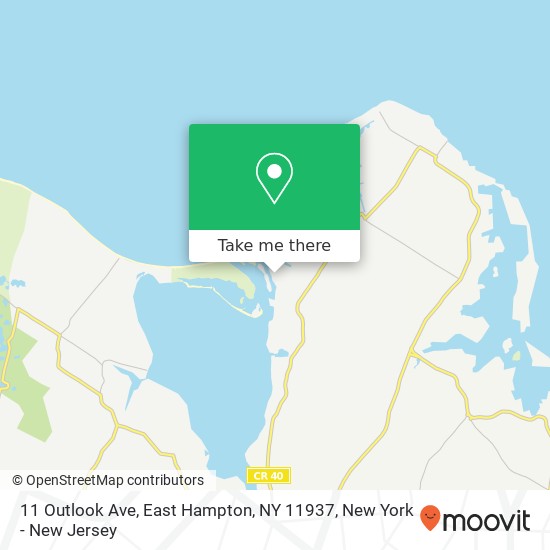 Mapa de 11 Outlook Ave, East Hampton, NY 11937