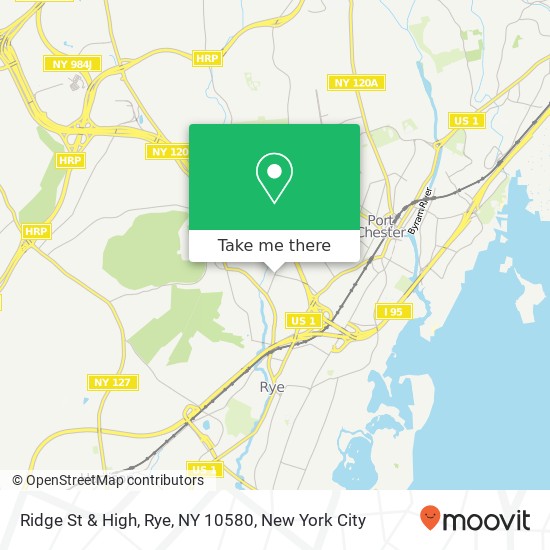 Mapa de Ridge St & High, Rye, NY 10580