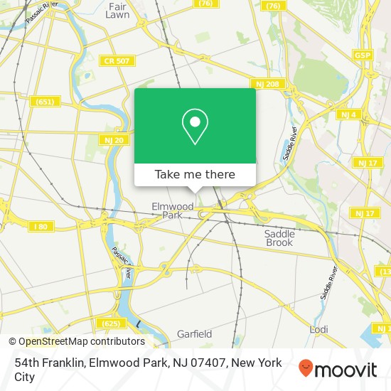 54th Franklin, Elmwood Park, NJ 07407 map