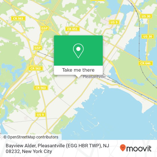 Mapa de Bayview Alder, Pleasantville (EGG HBR TWP), NJ 08232