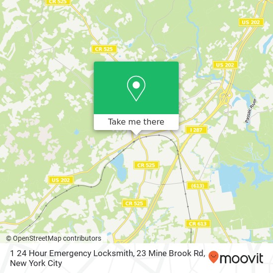 1 24 Hour Emergency Locksmith, 23 Mine Brook Rd map