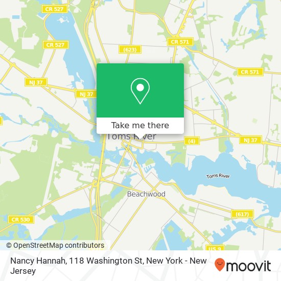 Nancy Hannah, 118 Washington St map