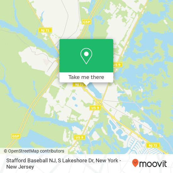 Stafford Baseball NJ, S Lakeshore Dr map