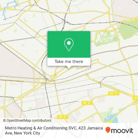 Mapa de Metro Heating & Air Conditioning SVC, 423 Jamaica Ave
