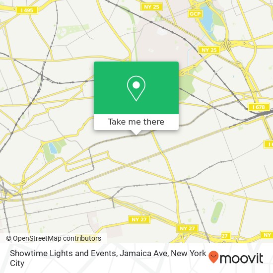 Showtime Lights and Events, Jamaica Ave map