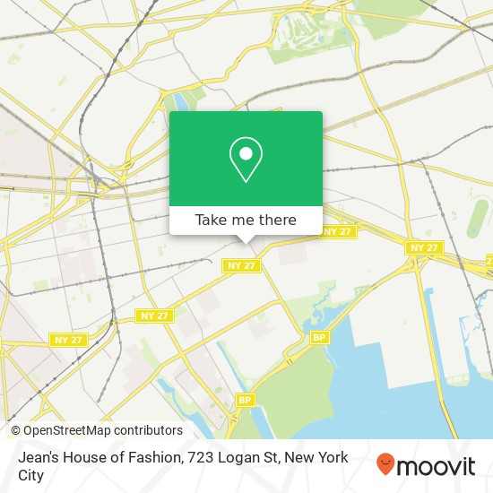 Mapa de Jean's House of Fashion, 723 Logan St