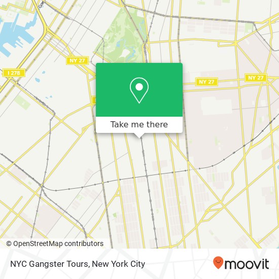 Mapa de NYC Gangster Tours