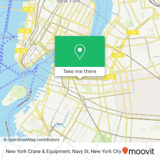 Mapa de New York Crane & Equipment, Navy St