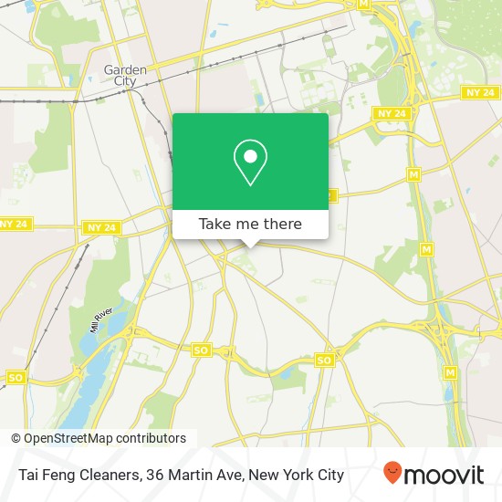 Mapa de Tai Feng Cleaners, 36 Martin Ave