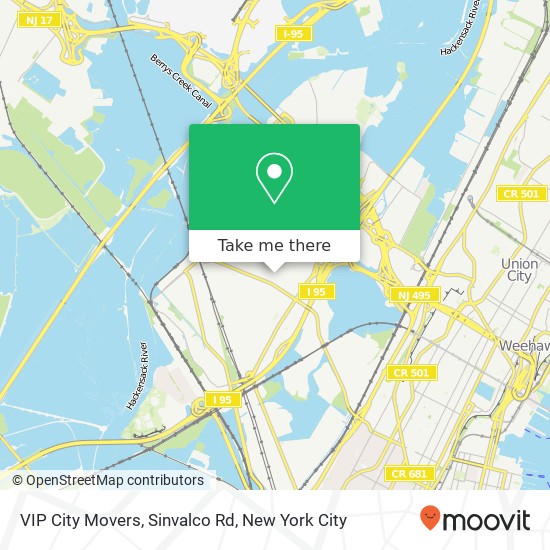 VIP City Movers, Sinvalco Rd map