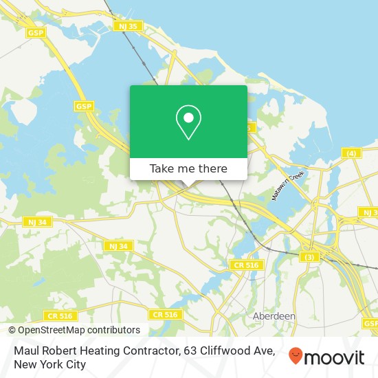 Mapa de Maul Robert Heating Contractor, 63 Cliffwood Ave