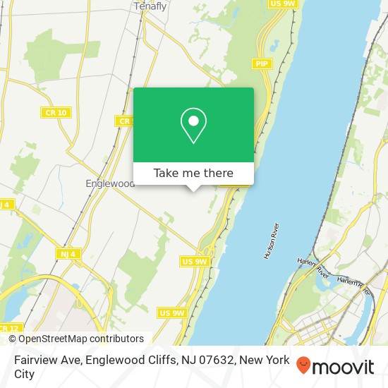 Mapa de Fairview Ave, Englewood Cliffs, NJ 07632