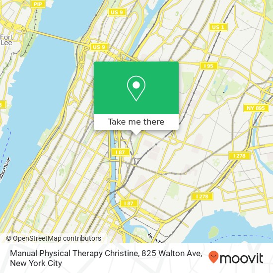 Mapa de Manual Physical Therapy Christine, 825 Walton Ave